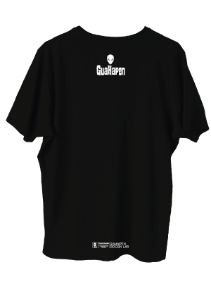 Camiseta urbana estilo oversize en color [negro/blanco] fabricada en algodón premium, con diseño exclusivo de la colección GH impreso en serigrafía de alta definición con motivos de estética streetwear y cultura alienígena.