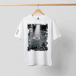 Camiseta oversized blanca GuaHapen patrocinio Torneo San Rafael microfútbol Medellín